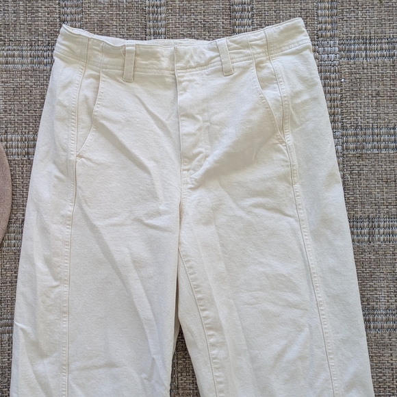 Madewell Tapered Denim Trousers In Ivory - Picture 5 of 12